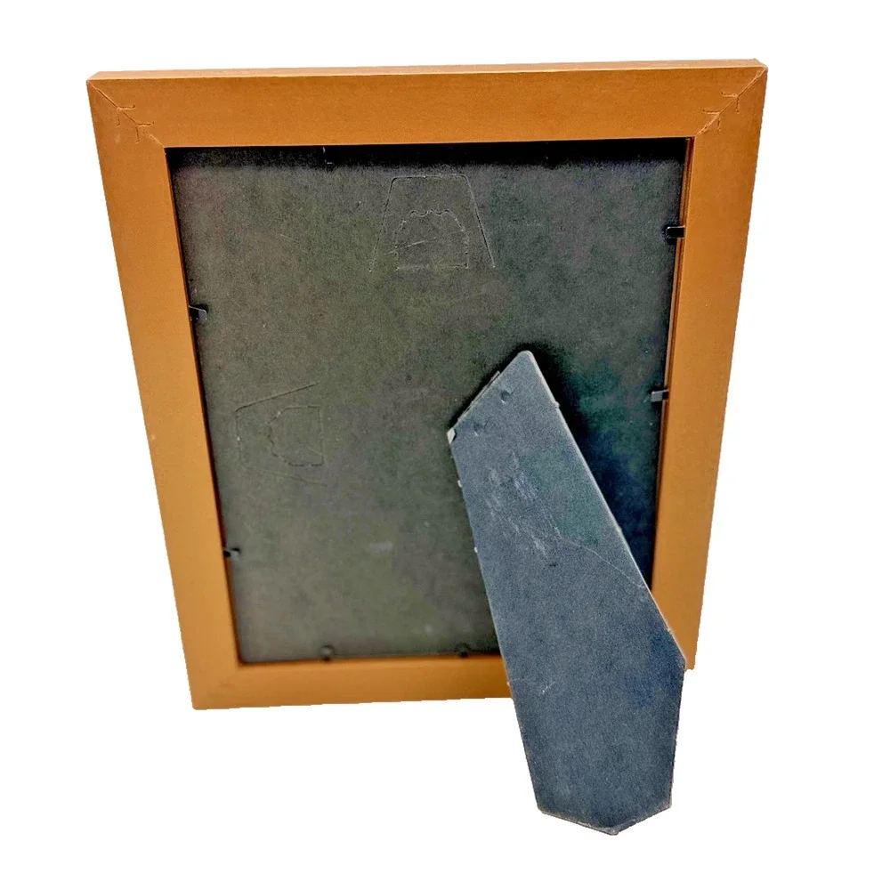 Vintage Wooden Picture Frame w Glass Brown Two-Tone Finish 12x10 GUC